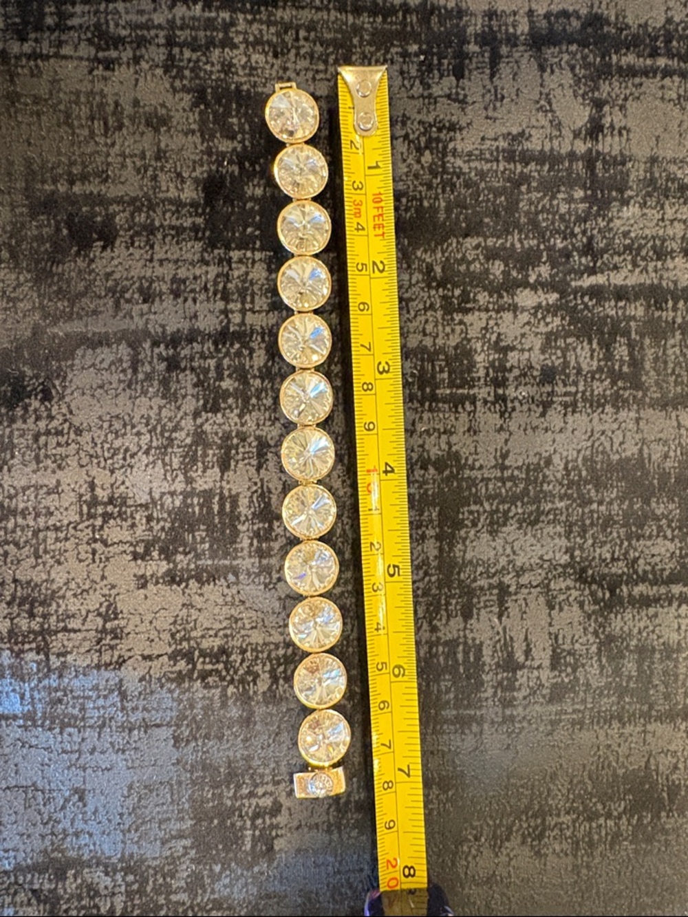 Henri Bendel Gold-Tone Crystal Statement Bracelet - Clear Crystal Accents - Picture 9 of 9